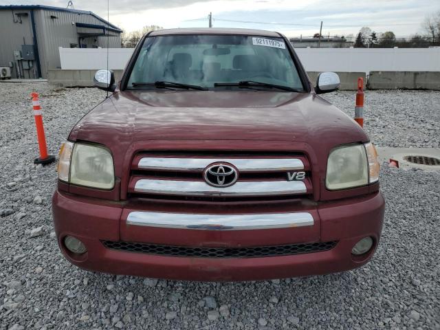5TBDT44104S440038 - 2004 TOYOTA TUNDRA DOUBLE CAB SR5 BURGUNDY photo 5