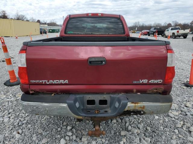 5TBDT44104S440038 - 2004 TOYOTA TUNDRA DOUBLE CAB SR5 BURGUNDY photo 6