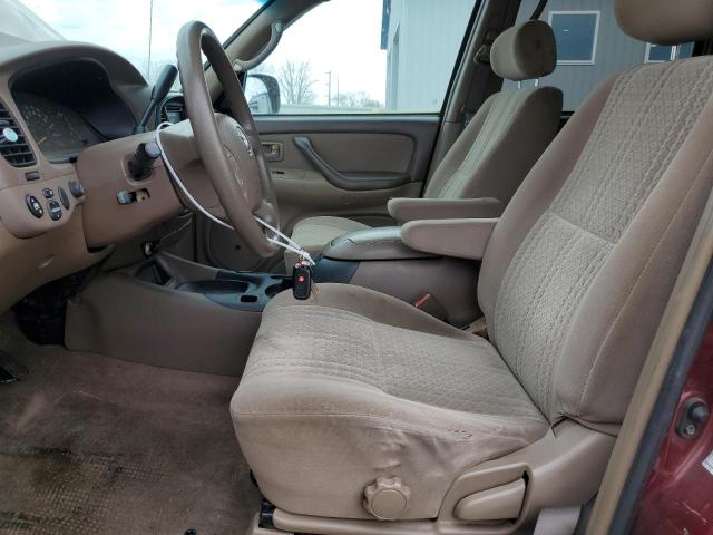5TBDT44104S440038 - 2004 TOYOTA TUNDRA DOUBLE CAB SR5 BURGUNDY photo 7