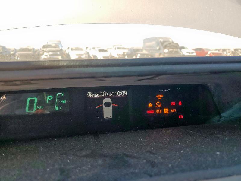 JTDKDTB30C1020723 - 2012 TOYOTA PRIUS C SILVER photo 9