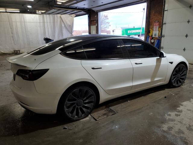 5YJ3E1EC0MF074369 - 2021 TESLA MODEL 3 白色 照片 3