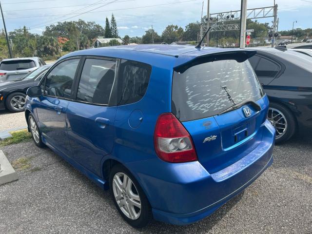 JHMGD38668S012438 - 2008 HONDA FIT SPORT BLUE photo 3