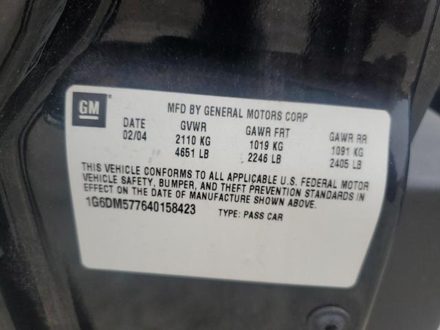 1G6DM577640158423 - 2004 CADILLAC CTS Schwarz Foto 12