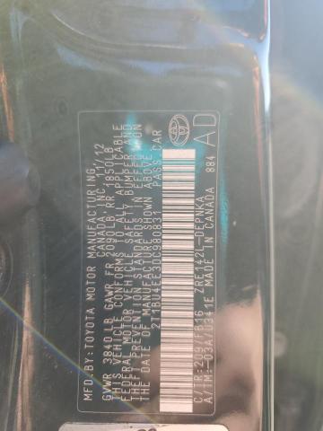 2T1BU4EE3DC980831 - 2013 TOYOTA COROLLA BASE أسود صورة 13