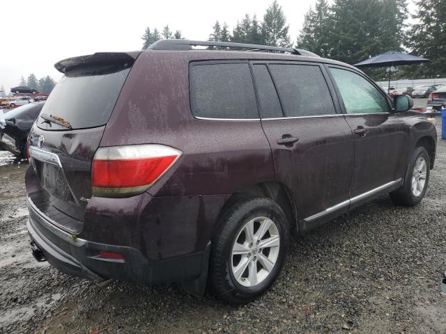 5TDBK3EH7DS261020 - 2013 TOYOTA HIGHLANDER BASE MAROON photo 3