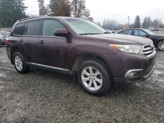 5TDBK3EH7DS261020 - 2013 TOYOTA HIGHLANDER BASE MAROON photo 4