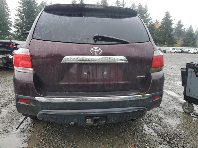 5TDBK3EH7DS261020 - 2013 TOYOTA HIGHLANDER BASE MAROON photo 6