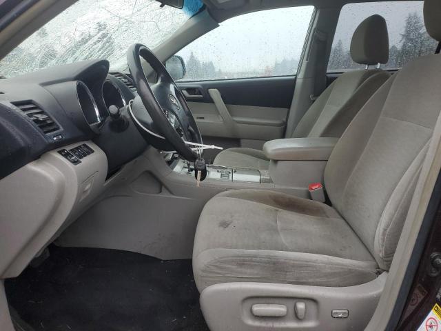 5TDBK3EH7DS261020 - 2013 TOYOTA HIGHLANDER BASE MAROON photo 7