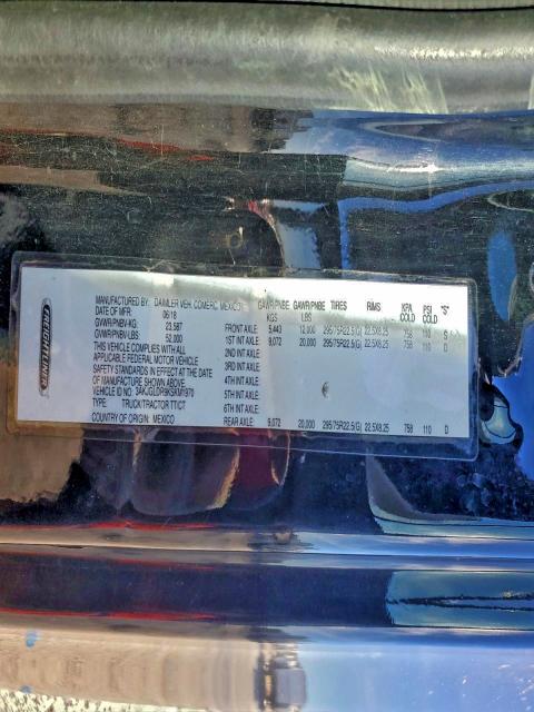 3AKJGLDR9KSKM1970 - 2019 FREIGHTLINER CASCADIA 1 Schwarz Foto 10