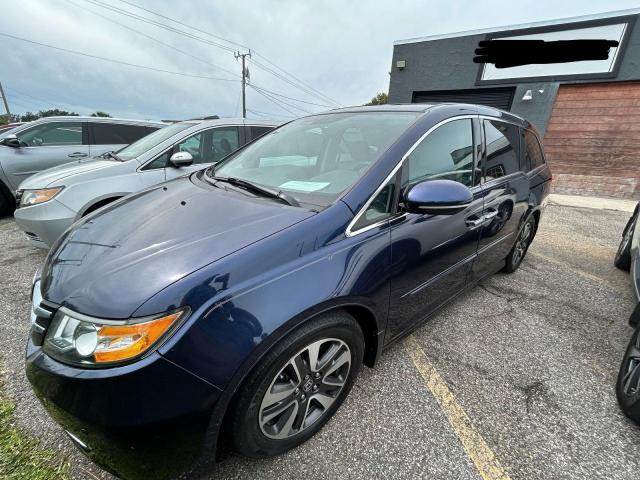 5FNRL5H95FB048456 - 2015 HONDA ODYSSEY TOURING BLUE photo 2