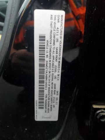 3VWDZ7AJ4BM106911 - 2011 VOLKSWAGEN JETTA SE 黑色 照片 12