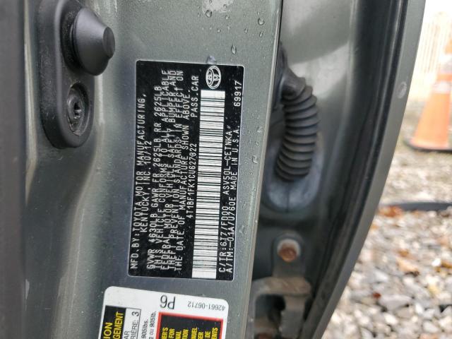 4T1BF1FK1CU627322 - 2012 TOYOTA CAMRY BASE GREEN photo 12