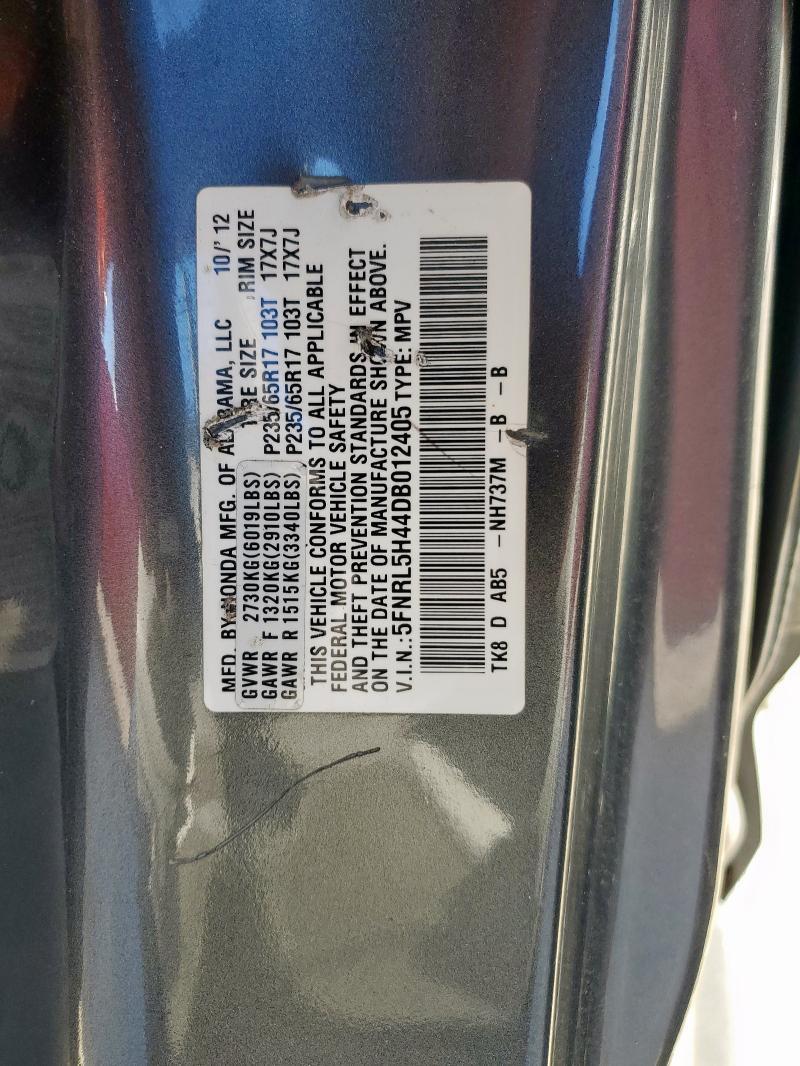 5FNRL5H44DB012405 - 2013 HONDA ODYSSEY EX Gris photo 13