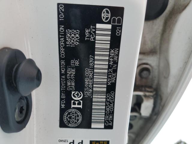 JTNK4MBE9M3118397 - 2021 TOYOTA COROLLA SE 白色 照片 13