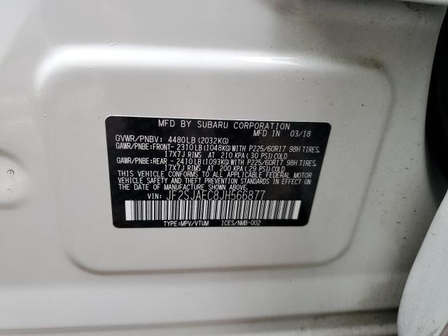 JF2SJAEC8JH566877 - 2018 SUBARU FORESTER 2.5I PREMIUM أبيض صورة 14