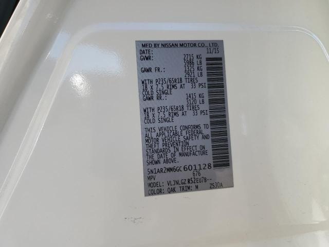 5N1AR2MM6GC601128 - 2016 NISSAN PATHFINDER S 白色 照片 13