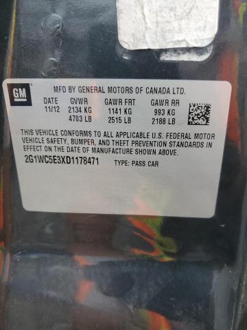2G1WC5E3XD1178471 - 2013 CHEVROLET IMPALA LTZ ნაცრისფერი ფოტო 12