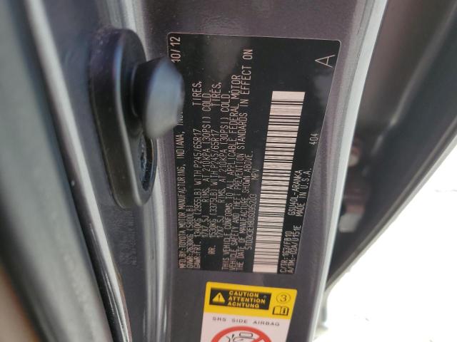 5TDZK3EH8DS095203 - 2013 TOYOTA HIGHLANDER BASE Մոխրագույն լուսանկար 14