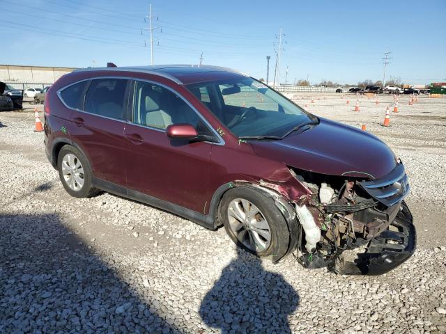 5J6RM4H7XCL077069 - 2012 HONDA CR-V EXL BURGUNDY photo 4