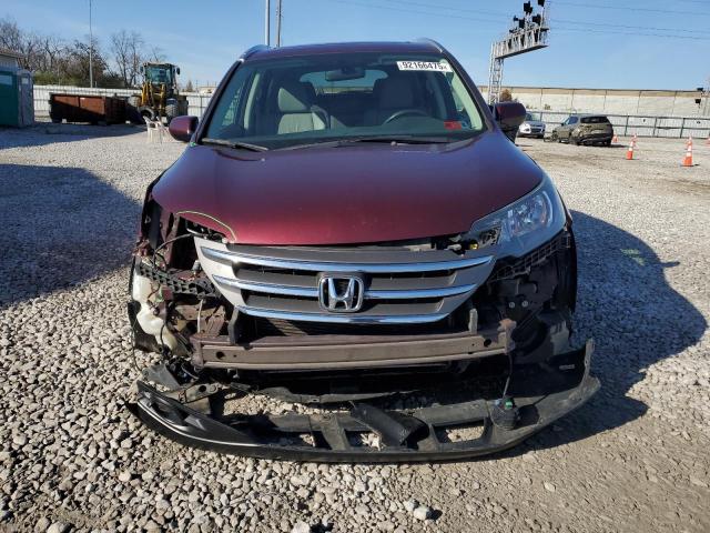 5J6RM4H7XCL077069 - 2012 HONDA CR-V EXL BURGUNDY photo 5