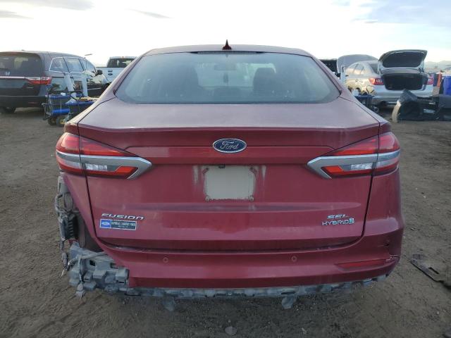 3FA6P0MU9KR262529 - 2019 FORD FUSION SEL 栗色 照片 6