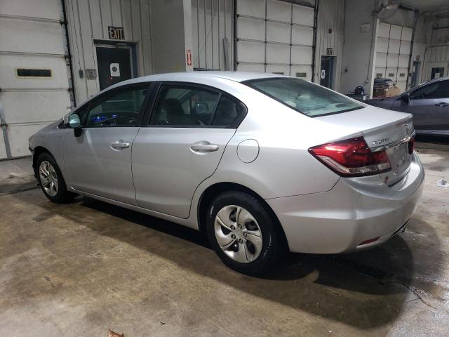 19XFB2F55DE272270 - 2013 HONDA CIVIC LX SILVER photo 2