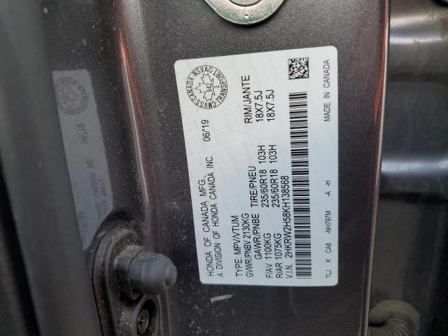 2HKRW2H58KH138568 - 2019 HONDA CR-V EX Grau Foto 14