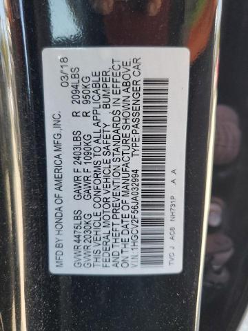 1HGCV2F56JA032994 - 2018 HONDA ACCORD EXL 黑色 照片 13