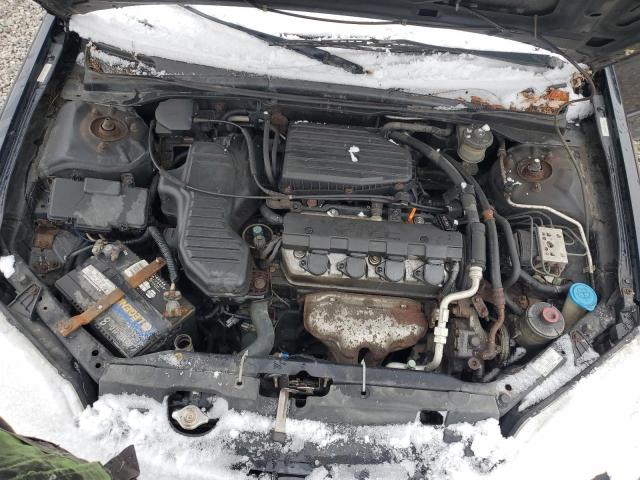 1HGES26772L001178 - 2002 HONDA CIVIC EX BLACK photo 11