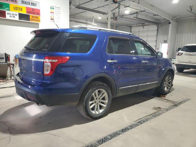 1FM5K8D88EGA53554 - 2014 FORD EXPLORER XLT 蓝色 照片 3