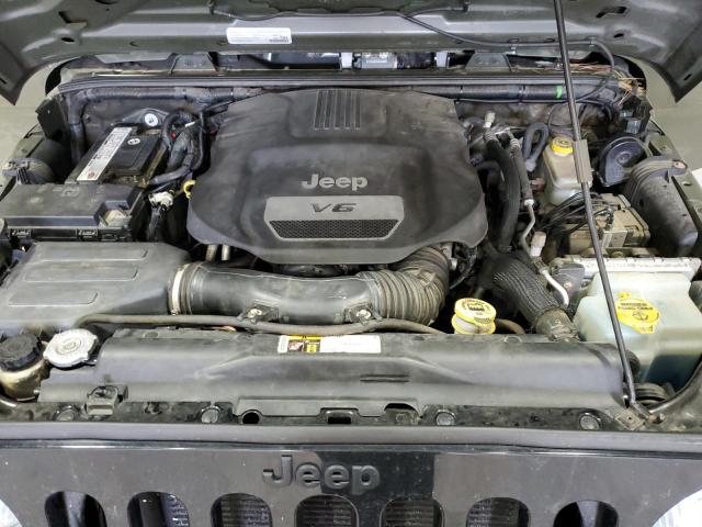 1C4BJWDG8FL652212 - 2015 JEEP WRANGLER U SPORT GREEN photo 12