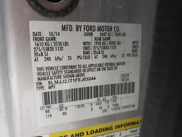 5LMJJ2JT1FEJ03244 - 2015 LINCOLN NAVIGATOR SILVER photo 13