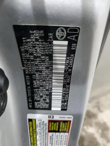 2T1BU4EE3BC678176 - 2011 TOYOTA COROLLA BASE Argent photo 12