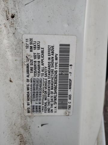 5FNRL5H96CB036246 - 2012 HONDA ODYSSEY TOURING Ağ foto 14