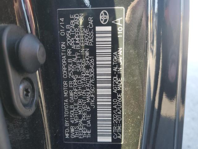 JTKJF5C77E3084261 - 2014 TOYOTA SCION TC BLACK photo 12