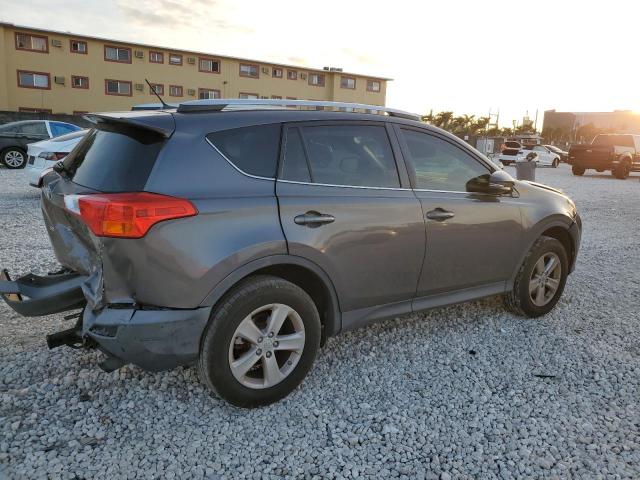 2T3WFREV6EW121782 - 2014 TOYOTA RAV4 XLE GRAY photo 3