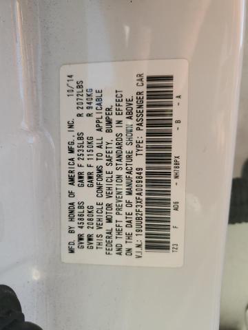 19UUB2F3XFA009849 - 2015 ACURA TLX WHITE photo 13