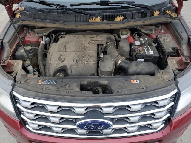 1FM5K8F8XGGB53025 - 2016 FORD EXPLORER LIMITED MAROON photo 12