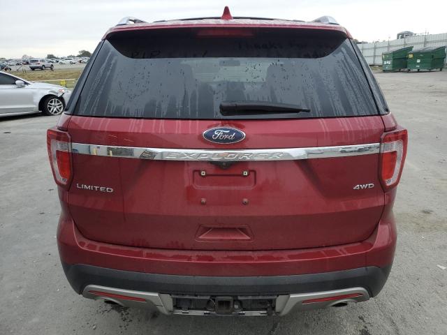 1FM5K8F8XGGB53025 - 2016 FORD EXPLORER LIMITED MAROON photo 6