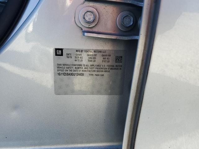 1G11C5SA0GU124439 - 2016 CHEVROLET MALIBU LIM LT SILVER photo 12