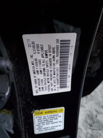 19UUA8F57DA010607 - 2013 ACURA TL TECH შავი ფოტო 12