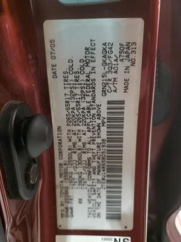 JTEBU14R658051938 - 2005 TOYOTA 4RUNNER SR5 勃艮第红 照片 13
