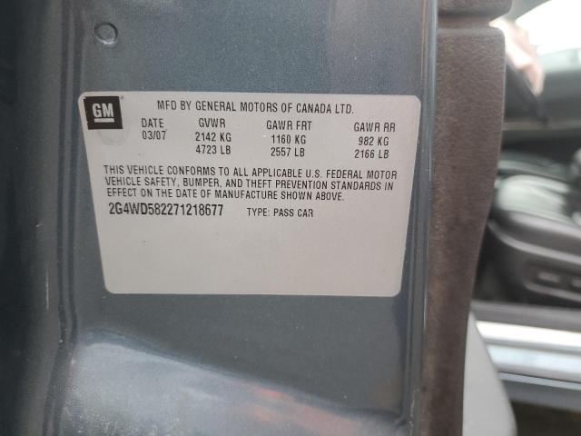 2G4WD582271218677 - 2007 BUICK LACROSSE CXL 蓝色 照片 12