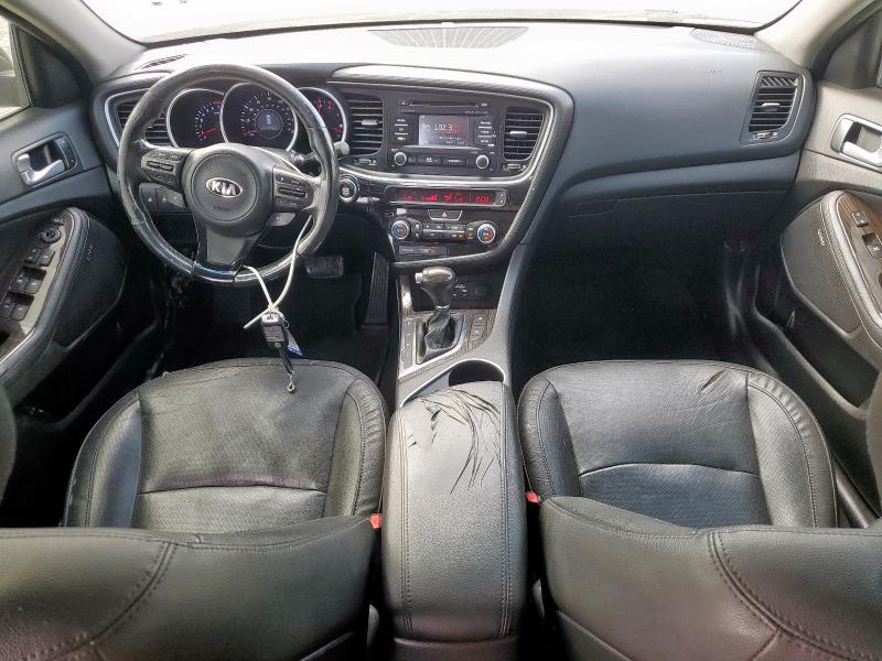 5XXGN4A78FG491900 - 2015 KIA OPTIMA EX GRAY photo 8