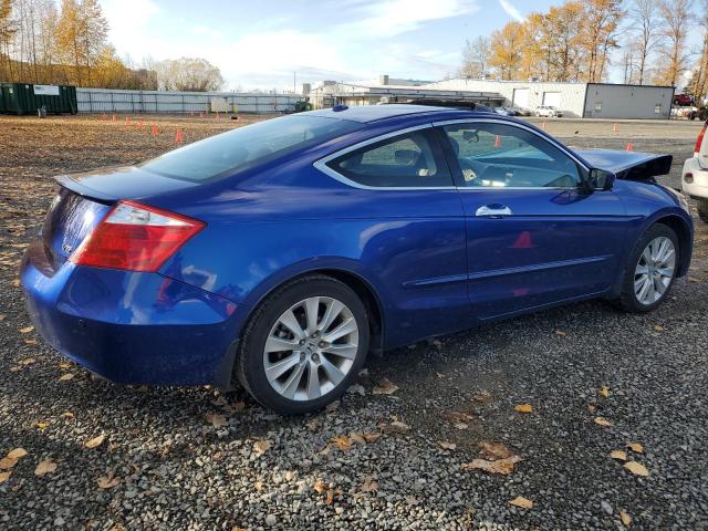 1HGCS21838A016160 - 2008 HONDA ACCORD EXL BLUE photo 3