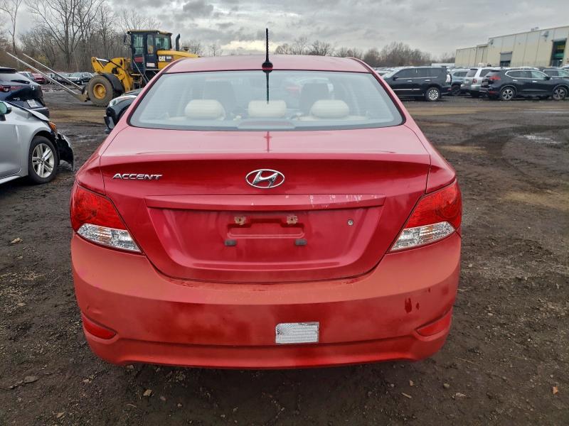 KMHCU4AE1CU166829 - 2012 HYUNDAI ACCENT GLS RED photo 6