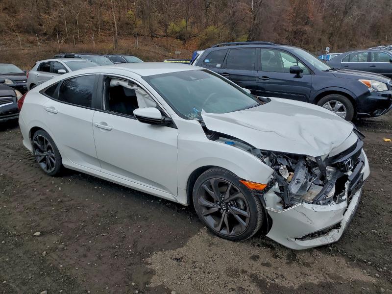 2HGFC2F84LH556419 - 2020 HONDA CIVIC SPORT WHITE photo 4