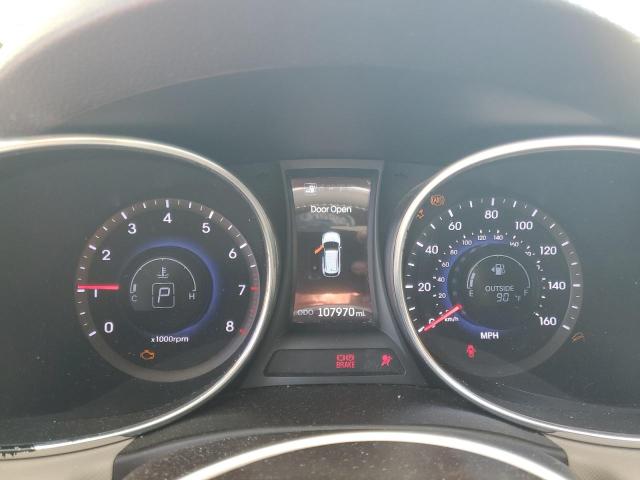 5XYZU3LB8DG081596 - 2013 HYUNDAI SANTA FE S RED photo 9