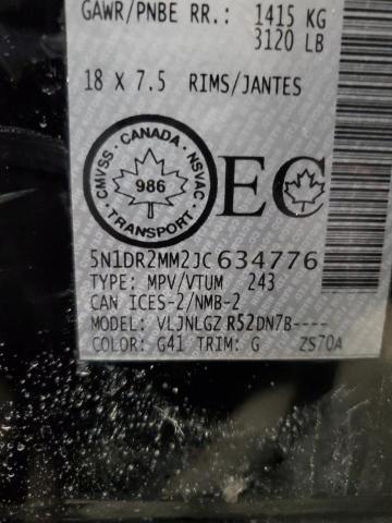 5N1DR2MM2JC634776 - 2018 NISSAN PATHFINDER S 黑色 照片 13