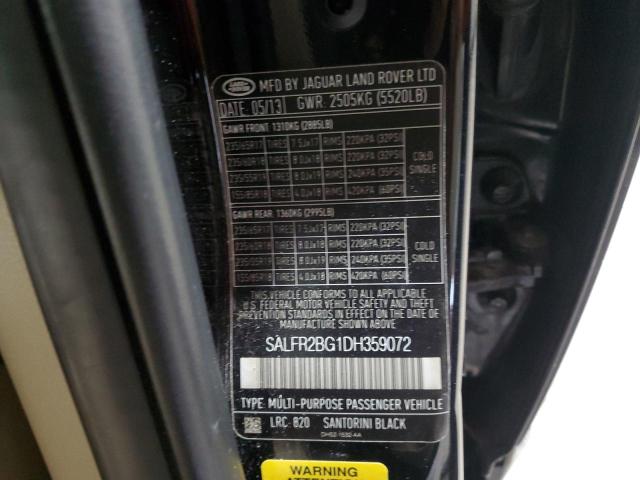 SALFR2BG1DH359072 - 2013 LAND ROVER LR2 HSE 黑色 照片 13